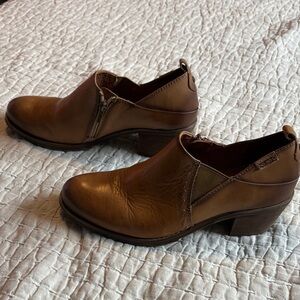 PIKOLINOS Brown Leather Heeled Boots